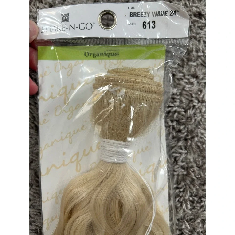 Shake-N-Go Organique Breezy Wave 24 Inch Synthetic Hair Weft Blonde Color 613